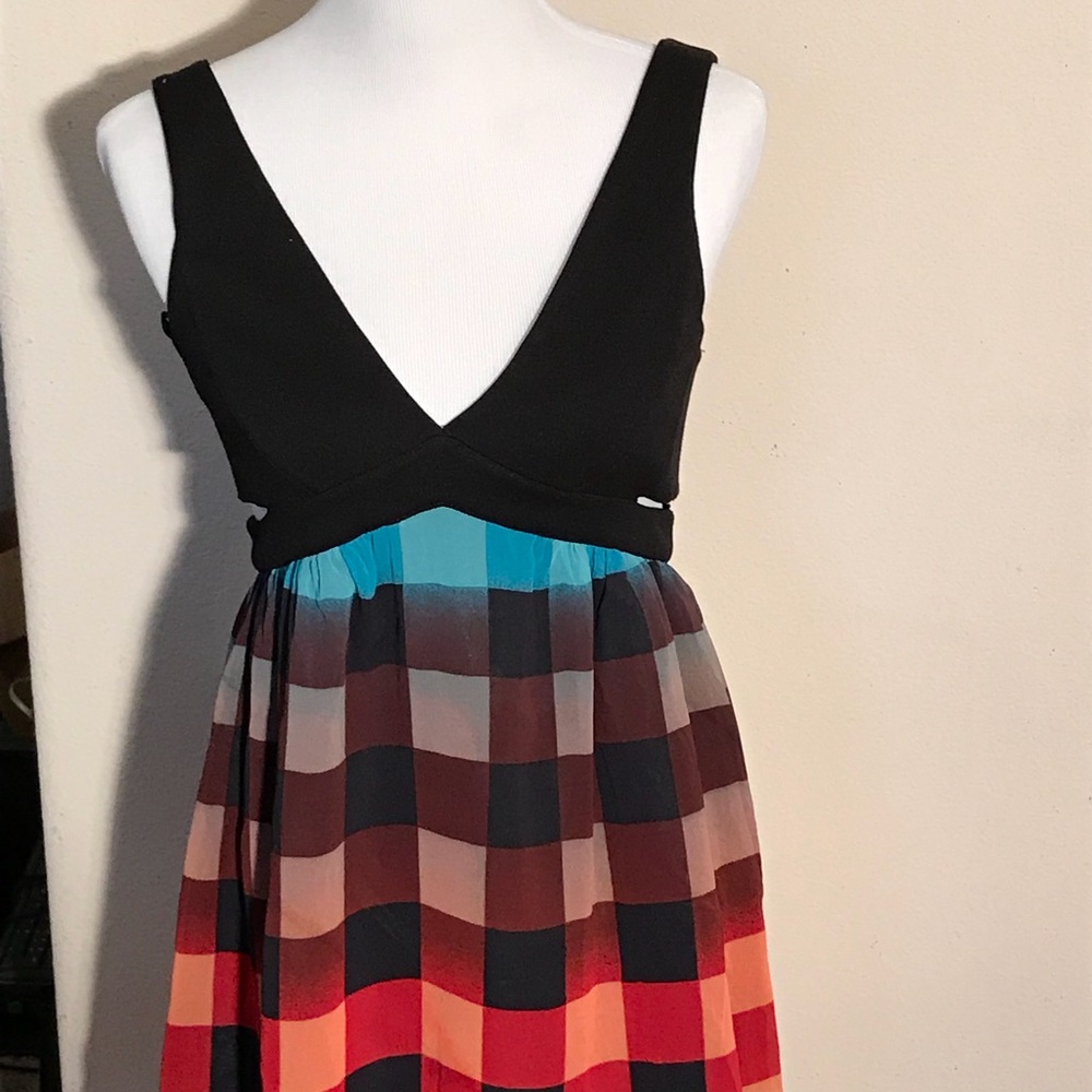 LaRok Dress Size M Color block Patchwork Party